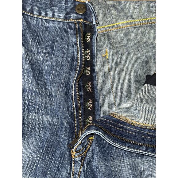 Akademiks  Dual Lion Jeans Men's 42x32 Embroidered Skater Distressed Vintage Y2K - Picture 13 of 16